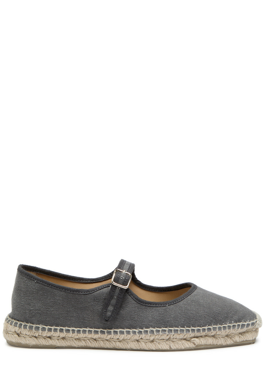 Castañer Padau Canvas Espadrille Flats Grey