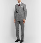 Kingsman - Grey Slim-Fit Herringbone Wool and Cashmere Suit Trousers - Gray