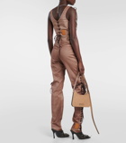 Jean Paul Gaultier x KNWLS cropped denim corset top