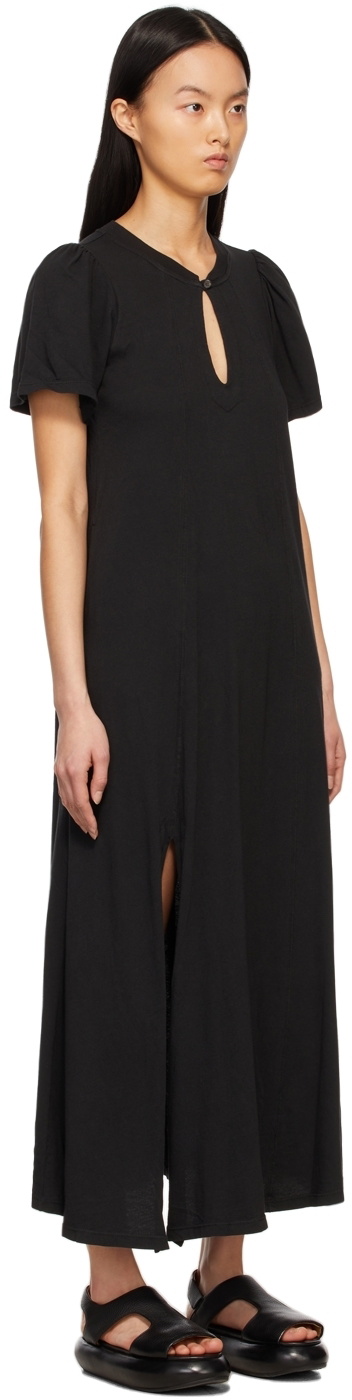 Raquel Allegra Black Flutter Dress