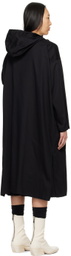 Y's Black Hooded Coat