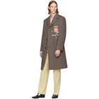 Gucci Brown Embroidered Wool Coat