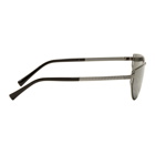 Versace Gunmetal Grecamania Visor Sunglasses