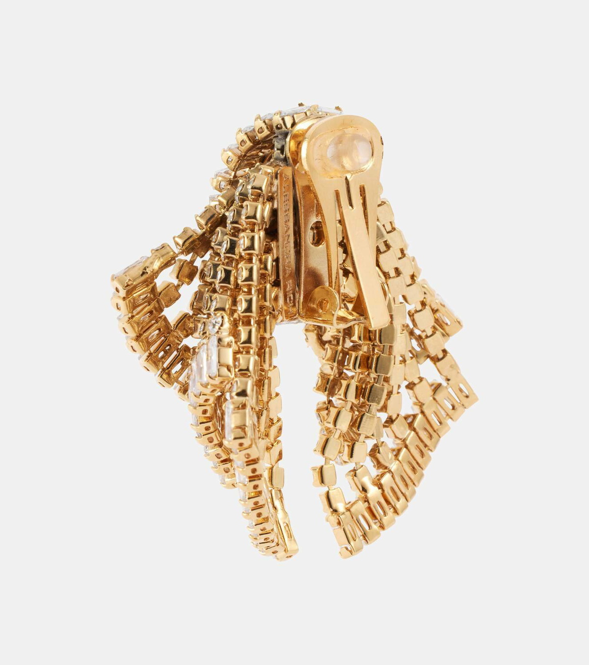 Alessandra Rich Bow crystal-embellished earrings