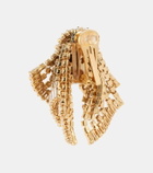 Alessandra Rich Bow crystal-embellished earrings