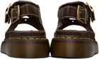 Dr. Martens Brown Dunnet Flower Full Grain Leather Sandals