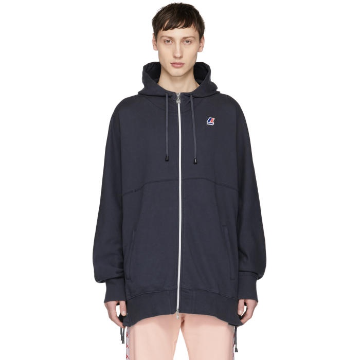 Photo: Faith Connexion Navy K-WAY Edition Laced Hoodie 