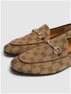GUCCI 10mm New Jordaan Canvas Loafers