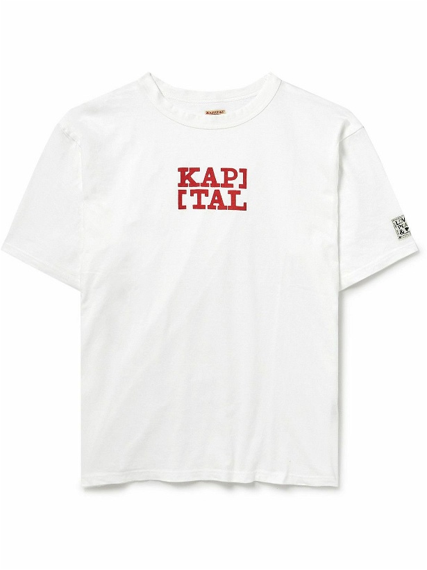 Photo: KAPITAL - Rookie Logo-Print Cotton-Jersey T-Shirt - White