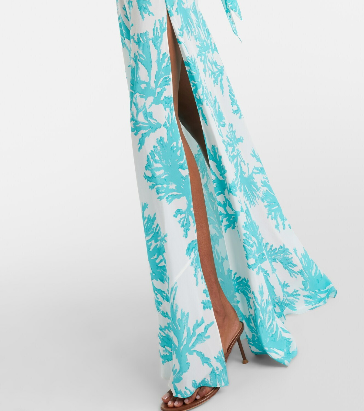 Alexandra Miro Odetta scarf-detail one-shoulder gown