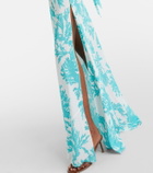 Alexandra Miro Odetta scarf-detail one-shoulder gown
