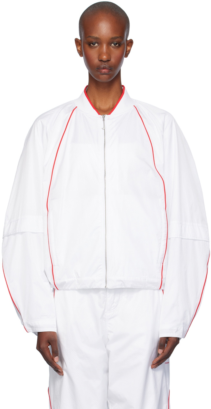 White Nike Edition NRG Track Jacket by JACQUEMUS on Sale White Nike Edition NRG Track Jacket by JACQUEMUS on Sale