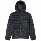 Barbour Men's International Ouston Hooded Quilt Jacket in Black