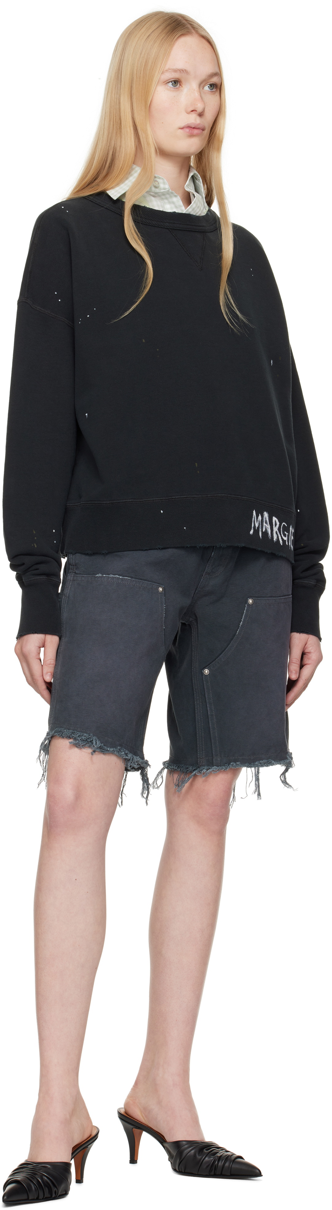 Maison Margiela Gray Stud Shorts