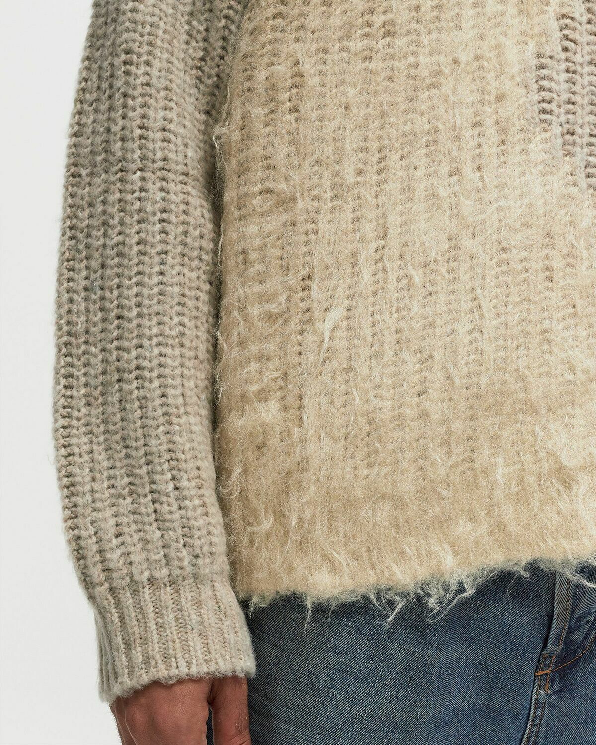 Erl Silk Swirl Hoodie Knit Grey Pullovers ERL
