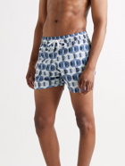 FRESCOBOL CARIOCA - Ipanema Mid-Length Printed Swim Shorts - Blue
