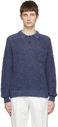 Ralph Lauren Purple Label Blue Silk Polo