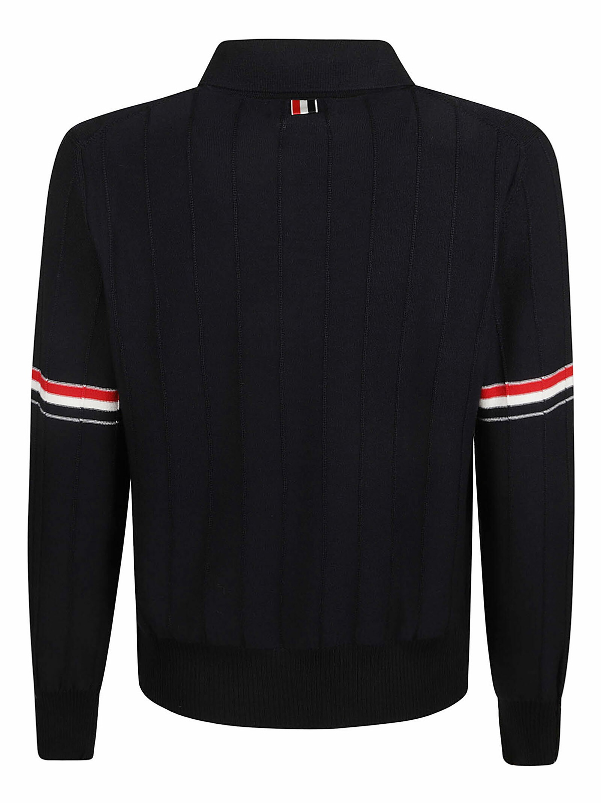 Thom Browne Rwb-striped Long-sleeved Polo Shirt Thom Browne
