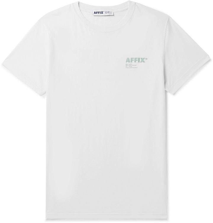 Photo: AFFIX - Logo-Print Cotton-Jersey T-Shirt - Blue