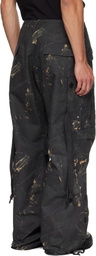 Reese Cooper Green Cotton Ripstop Wide Leg Cargo Pants