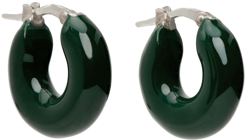 Jil Sander Green Lucid Earrings