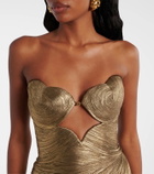 Maria Lucia Hohan Amisha cutout silk tulle corset gown