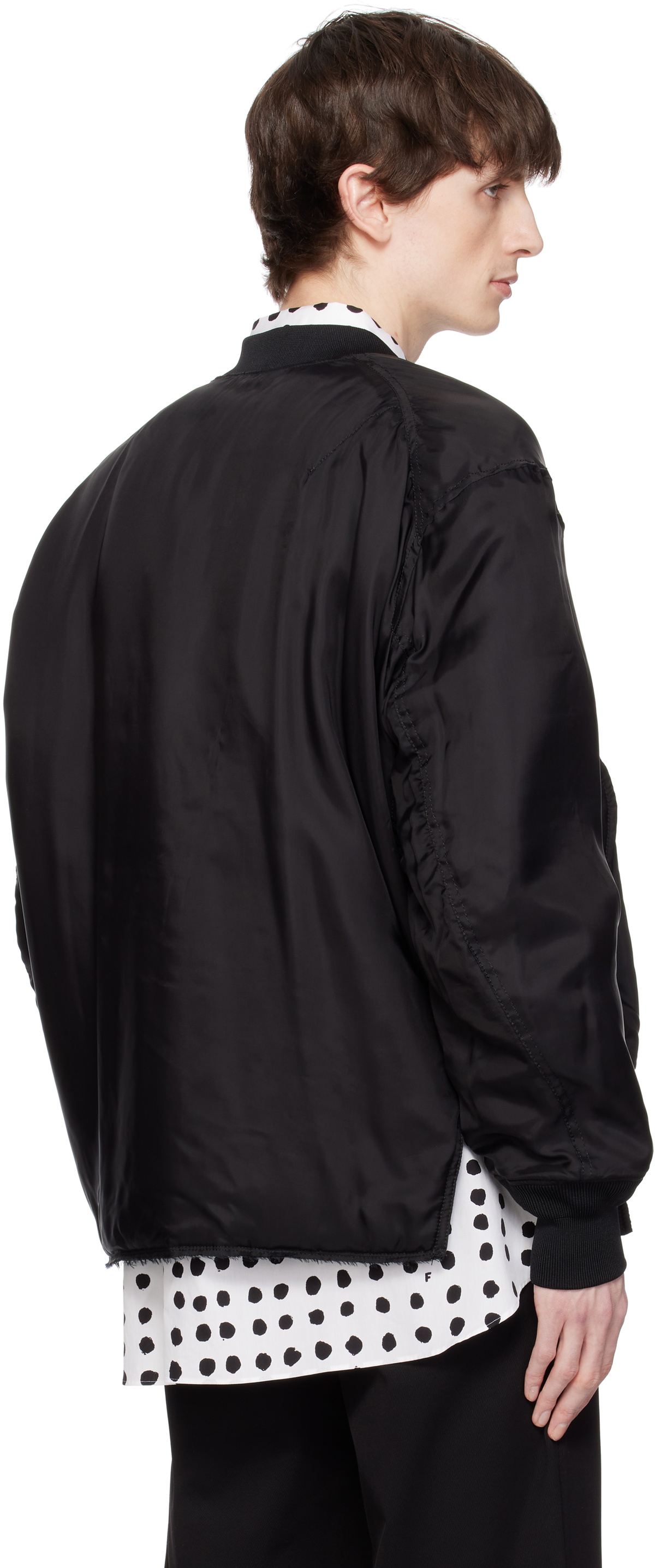Black Comme des Garçons Black MA-1 Bomber Jacket Comme des Garcons