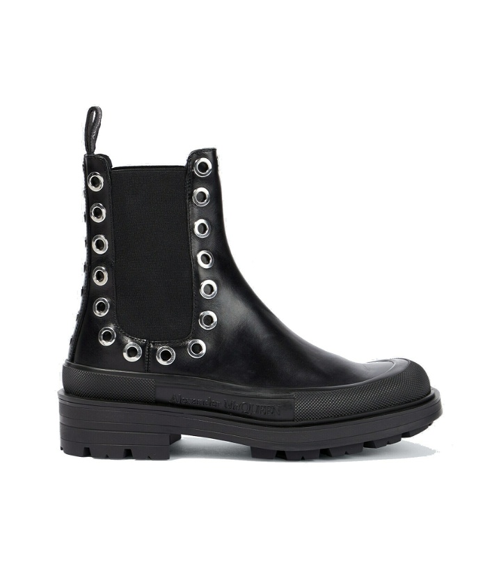 Photo: Alexander McQueen - Stack leather Chelsea boots