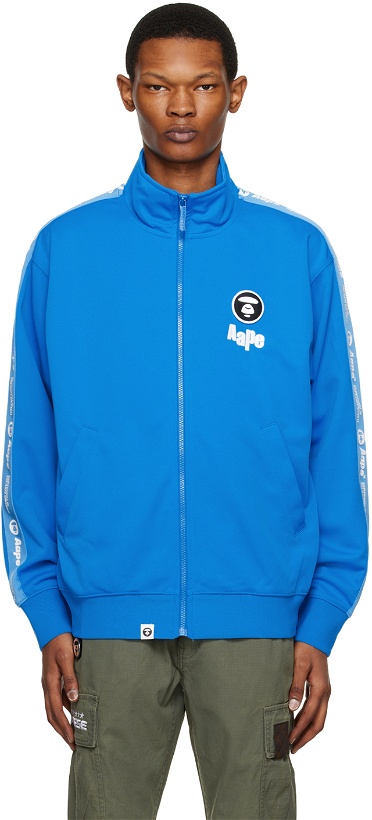 Photo: AAPE by A Bathing Ape Blue Moonface Patch Track Jacket