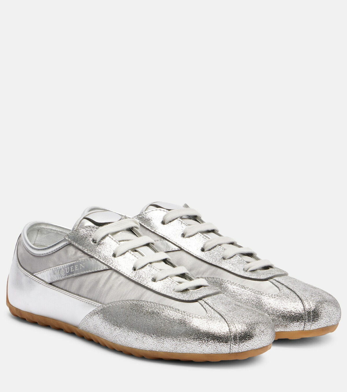 McQueen Metallic leather sneakers