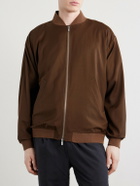 Barena - Gabier Virgin Wool Bomber Jacket - Brown