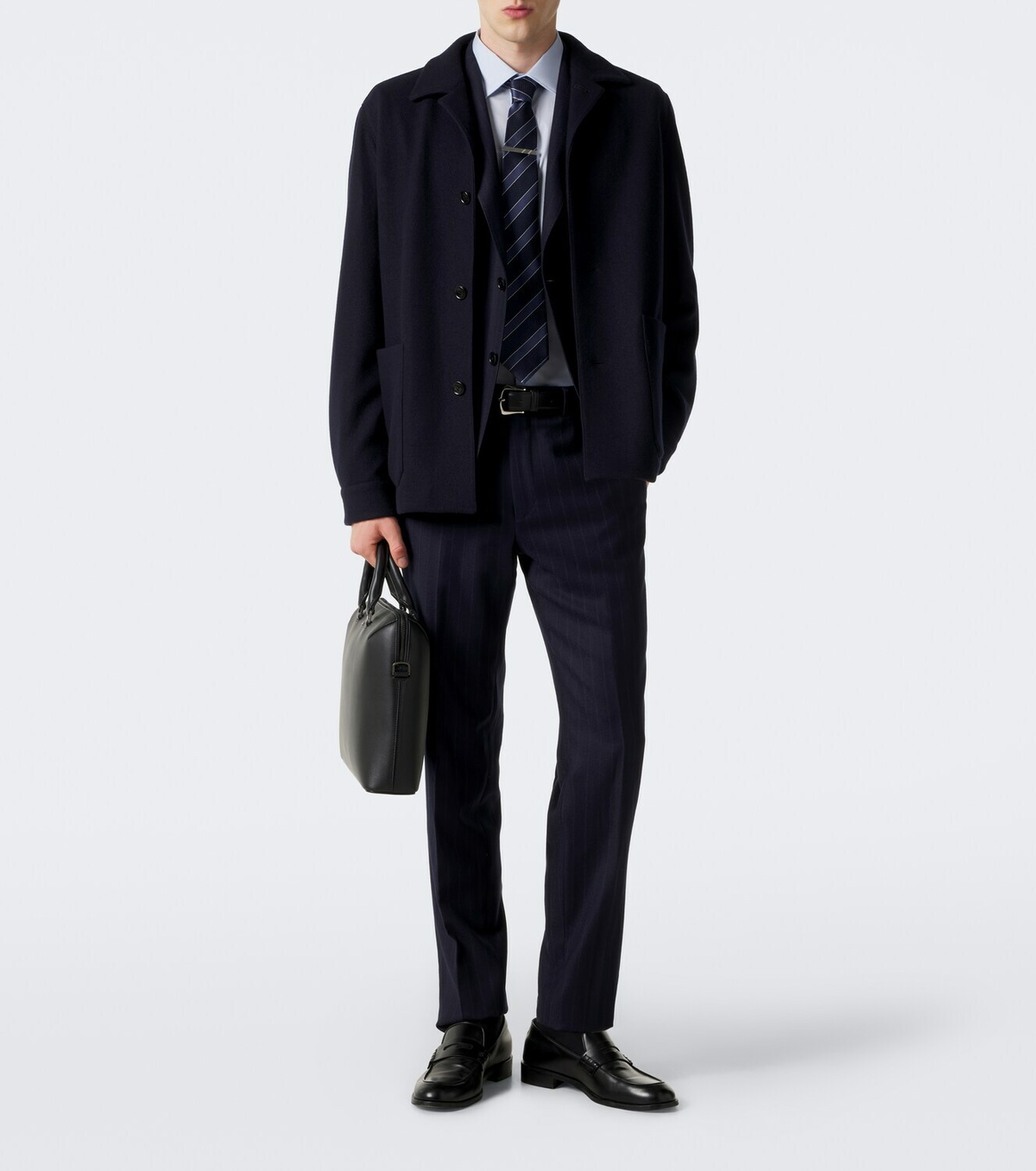 Zegna Cotton-blend poplin shirt