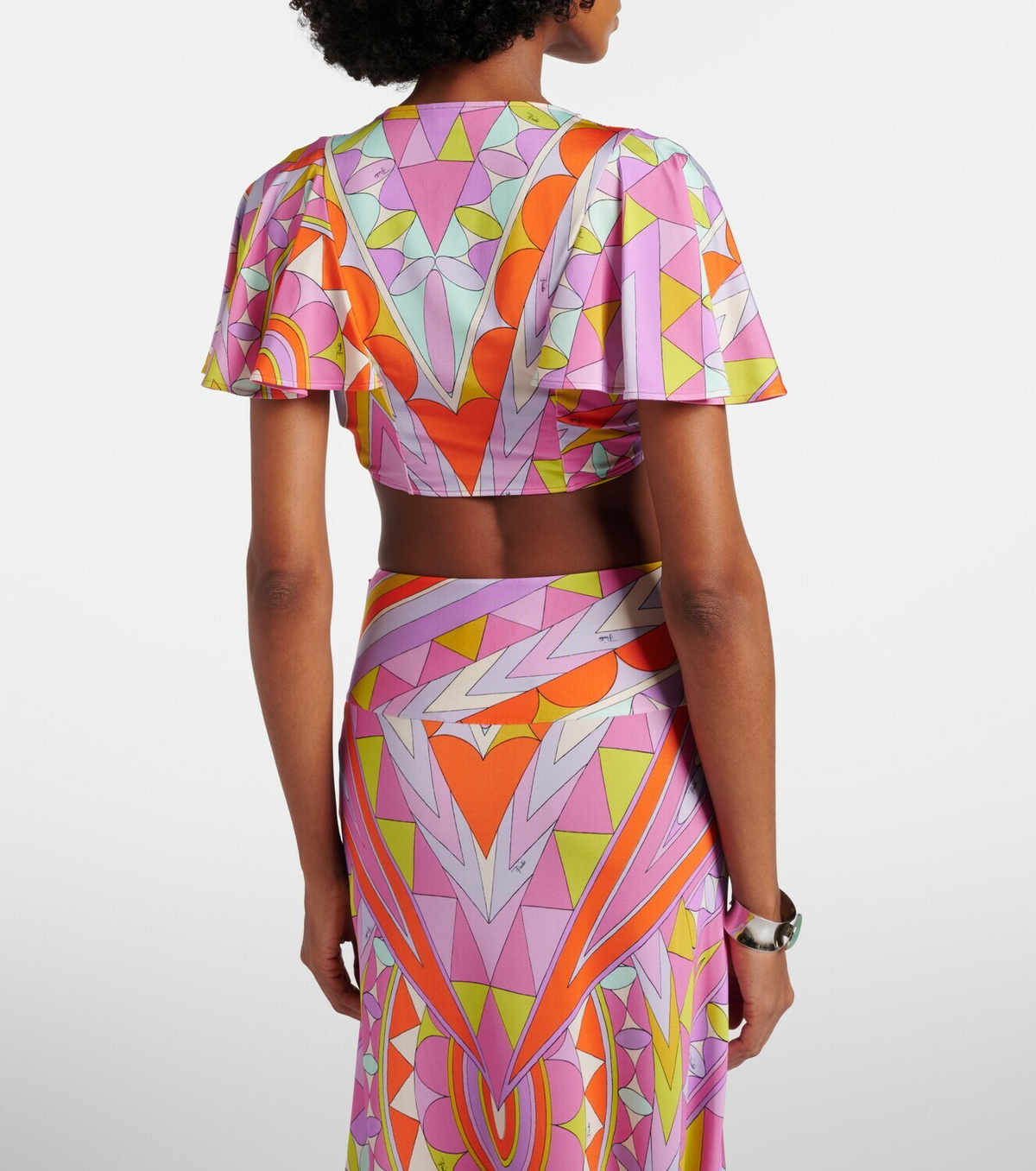 Pucci Angoli jersey satin crop top
