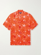 Vilebrequin - Charli Camp-Collar Printed Ramie Shirt - Orange