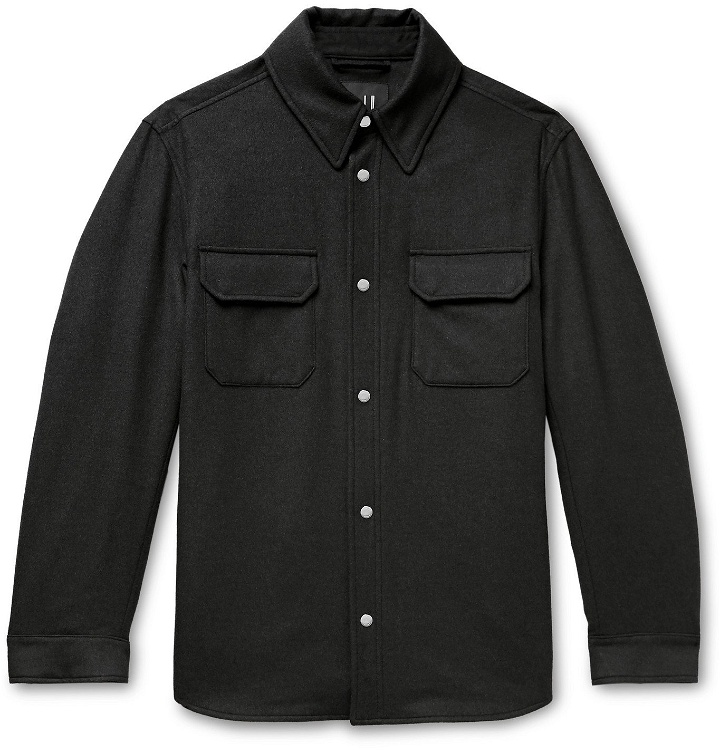 Photo: Dunhill - Padded Wool, Mulberry Silk and Cashmere-Blend Overshirt - Gray