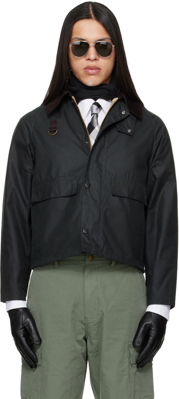 Photo: Barbour Green Spey Slim Waxed Jacket
