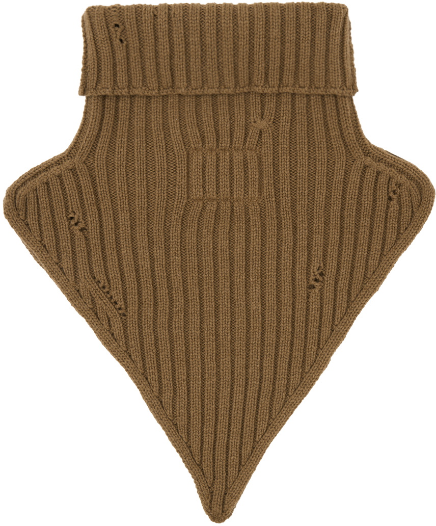 The Letters Brown Grunge Neck Warmer