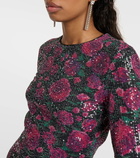 Rotate Birger Christensen Sequined open-back minidress