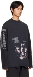 Balenciaga Black Speed Hunter Upside Down Long Sleeve T-Shirt