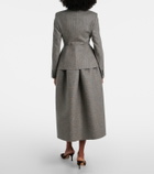 Erdem Pinstripe wool and mohair blazer