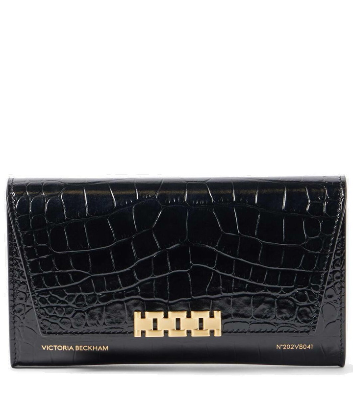 Photo: Victoria Beckham Croc-effect leather wallet on chain