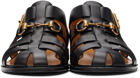 Gucci Black Horsebit Sandals