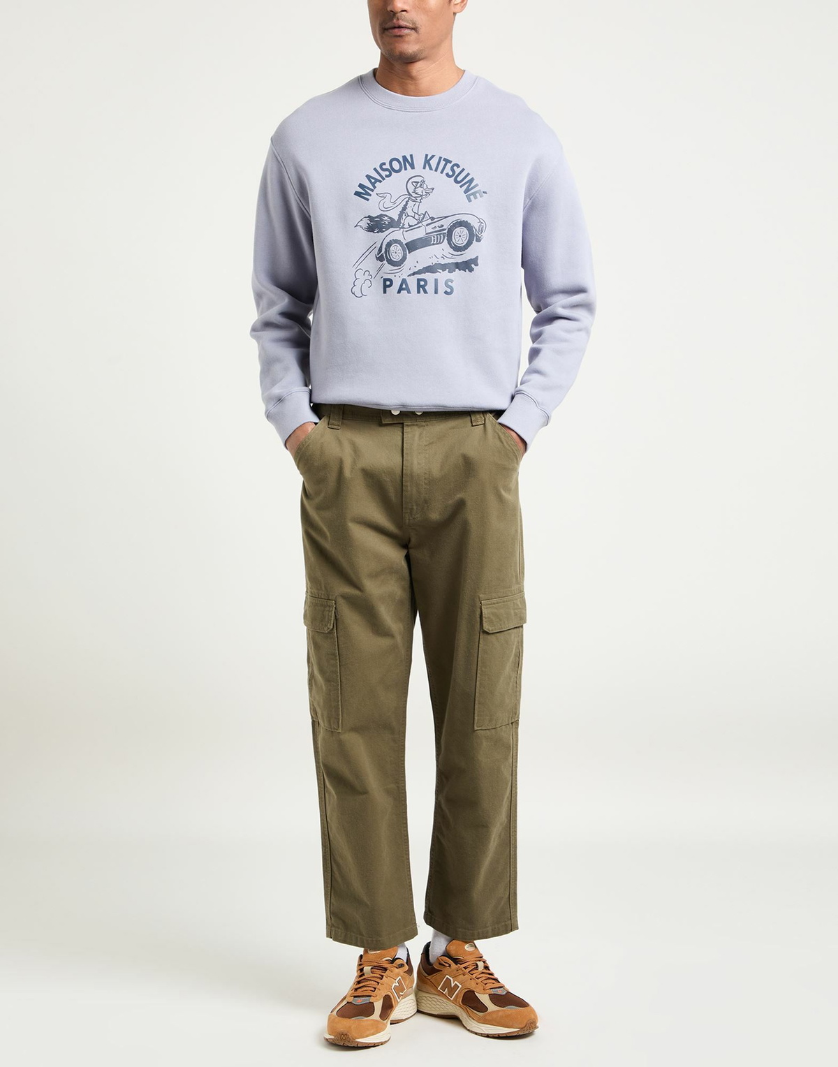 Maison Kitsuné Mens Sweatshirt Lilac