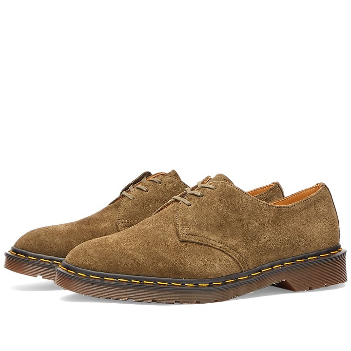 Photo: Dr. Martens Men's 1461 3-Eye Shoe - Made in England in Forest Green Buck Suede