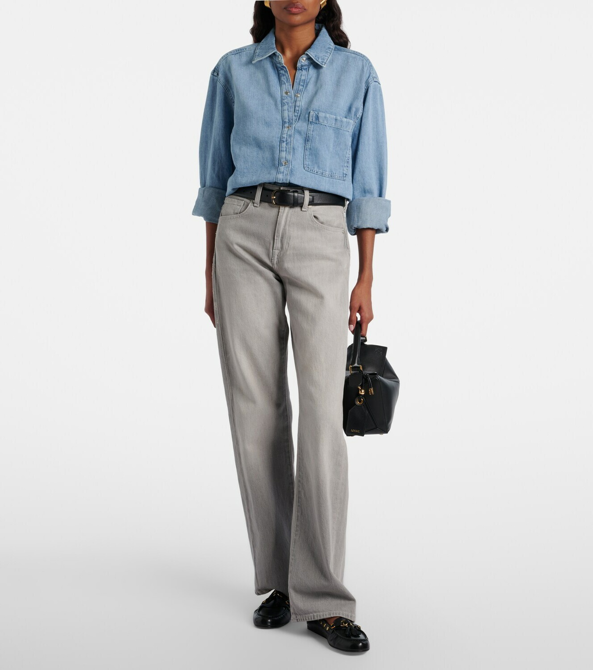 7 For All Mankind Ivy cotton and linen denim shirt
