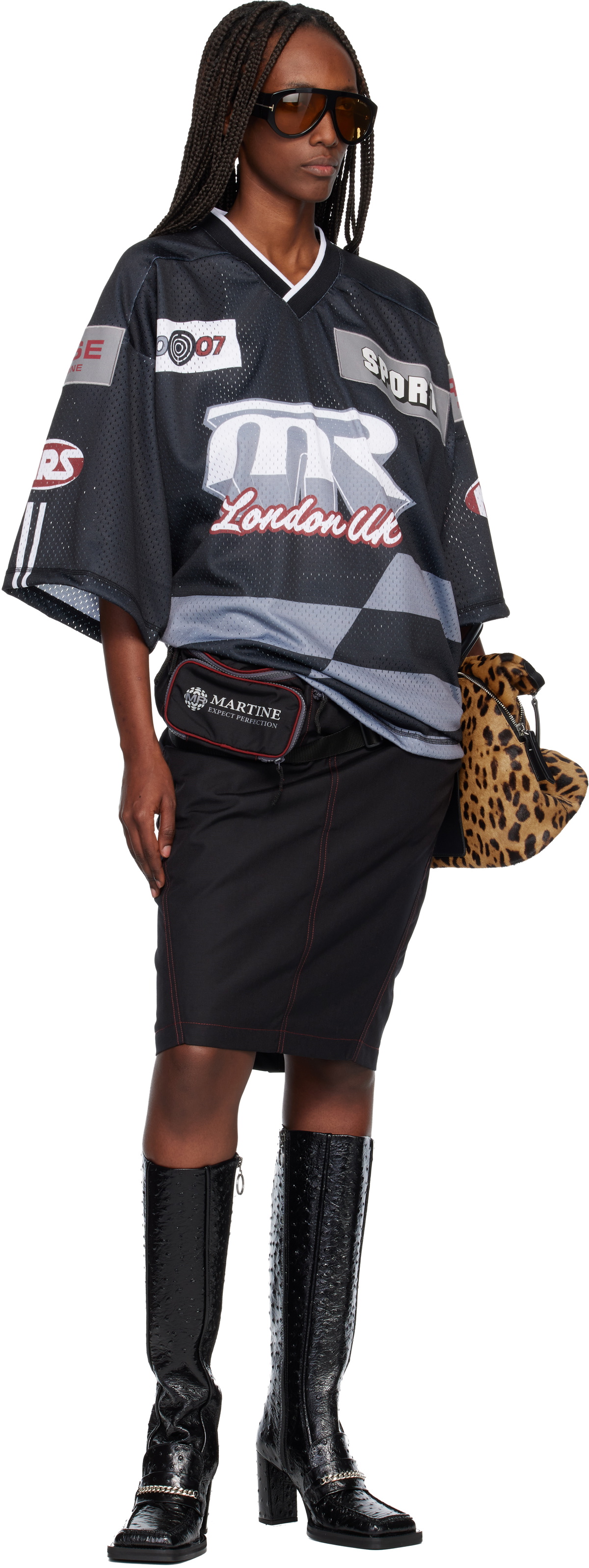 Martine Rose Black Bumbag Miniskirt