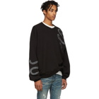 Amiri Black Glitter Snake Sweatshirt