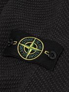 Stone Island - Logo-Appliquéd Textured-Knit Wool Sweater - Gray