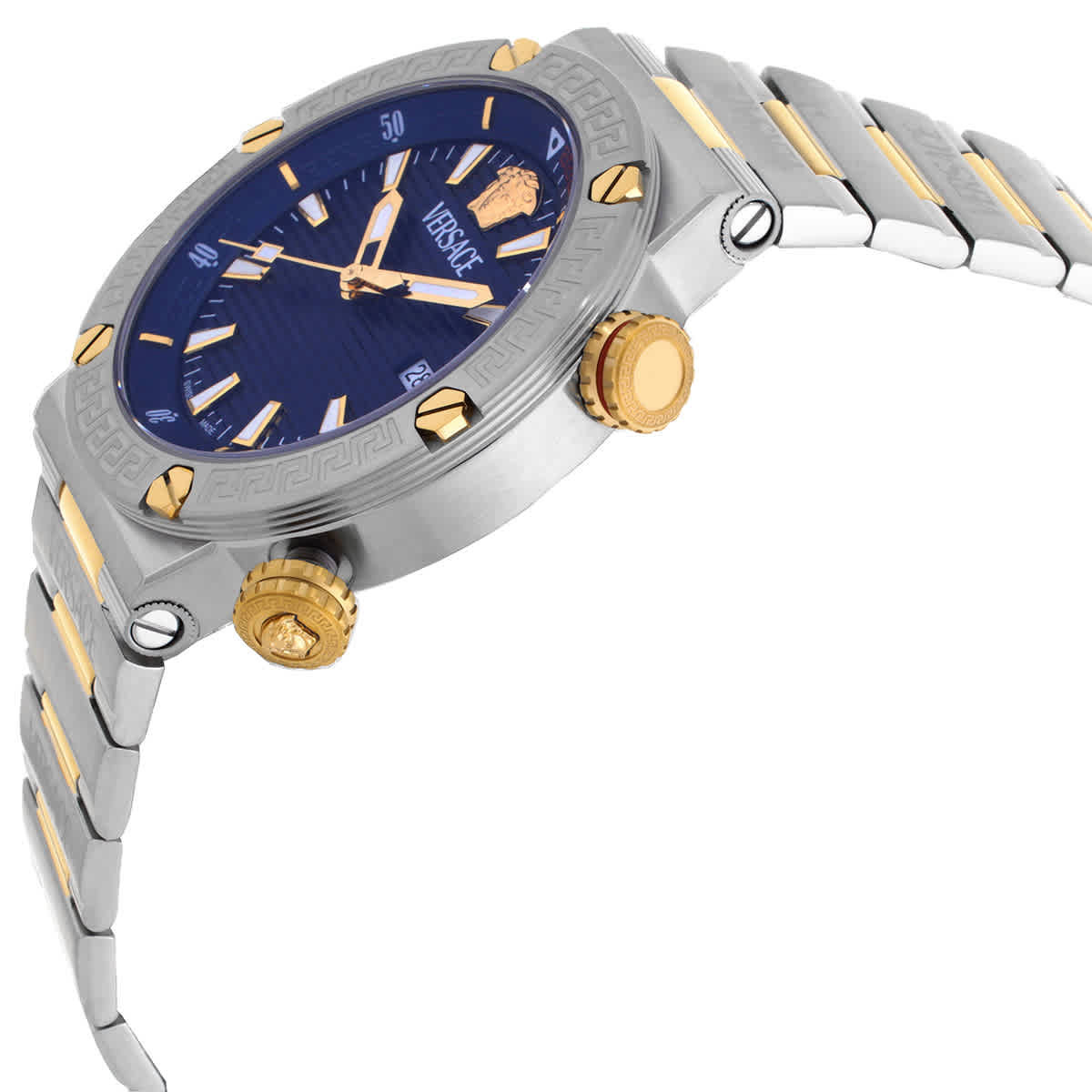Versace Greca Logo Quartz Blue Dial Mens Watch VE8G00424 Versace