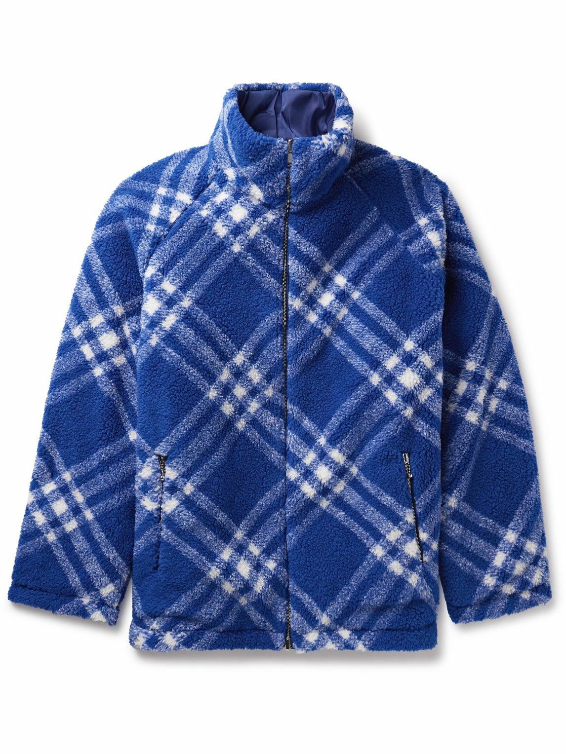 Burberry - Reversible Checked Fleece and Shell Jacket - Blue Burberry